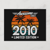 2010年生まれ限定版レトロかっこいい 2010年からかっこいい ポストカード (正面)