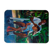 2010年祖父と子 マグネット (横)