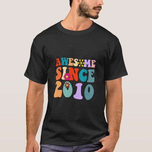 2010年素晴らし以クール来誕生日レトロヴィンテージ70' Tシャツ (正面)