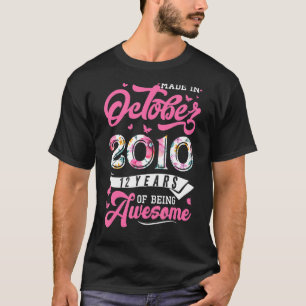 2010年10月に製造フローラ12歳2010th Bir Tシャツ