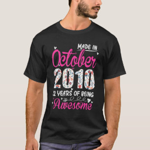 2010年10月以素晴らし降12誕生日フローラ Tシャツ