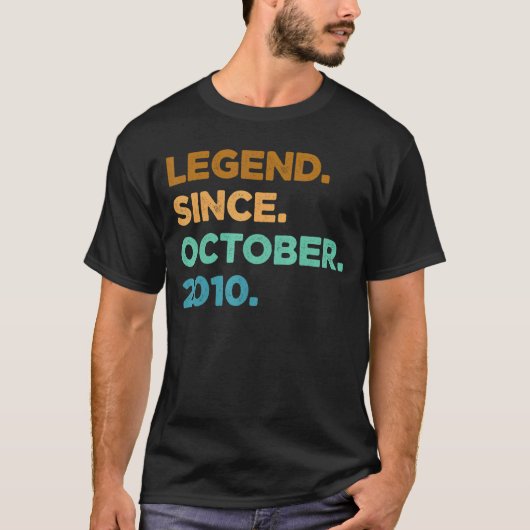 2010年10月12日誕生以来12歳の伝説 Tシャツ (正面)