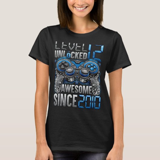 2010年12誕生日以素晴らし降のレベル12のロック解除 Tシャツ (正面)