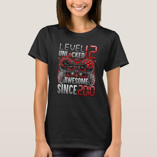 2010年12誕生日以素晴らし降のレベル12のロック解除 Tシャツ (正面)