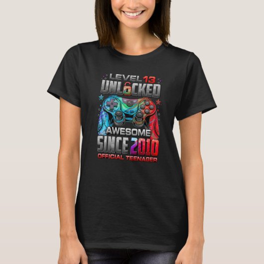 2010年13誕生日以素晴らし降のレベル13のロック解除 Tシャツ (正面)