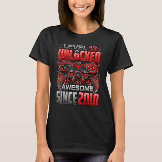 2010年13誕生日以素晴らし降のレベル13のロック解除 Tシャツ (正面)