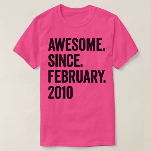 2010年2素晴らし月13誕生日から13年 Tシャツ (デザイン正面)