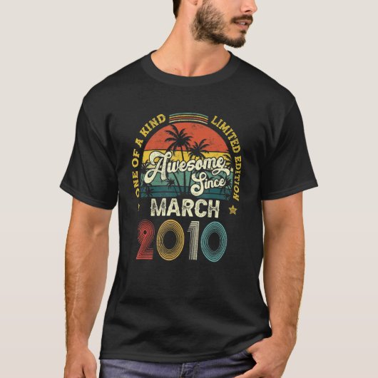 2010年3月からスゴイ 12歳の誕生日おめでとう Tシャツ (正面)