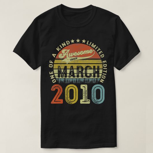 2010年3月以素晴らし降11歳の贈り物 Tシャツ (デザイン正面)