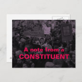 2010年3月10日の構成女性からの注記 ポストカード (正面/裏面)