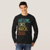 2010年3月13日に生まれてすごい13歳 Tシャツ (正面フル)