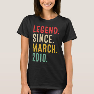 2010年3月13日の誕生日から13歳の伝説 Tシャツ