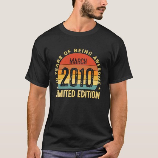 2010年3月13素晴らし日誕生日13歳 Tシャツ (正面)