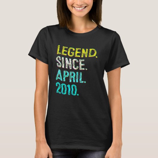 2010年4月から伝説となった12歳のヴィンテージ 12歳の誕生日 Tシャツ (正面)