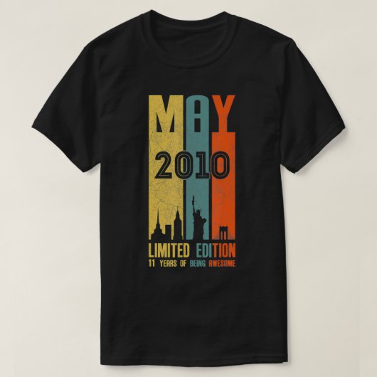 2010年5月11誕生日11歳2010年誕生日Vin Tシャツ (デザイン正面)