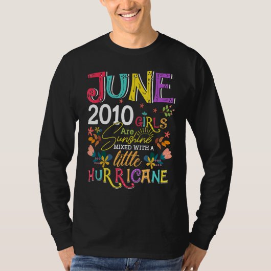 2010年6月の女の子は太陽の12歳の誕生日 Tシャツ (正面)