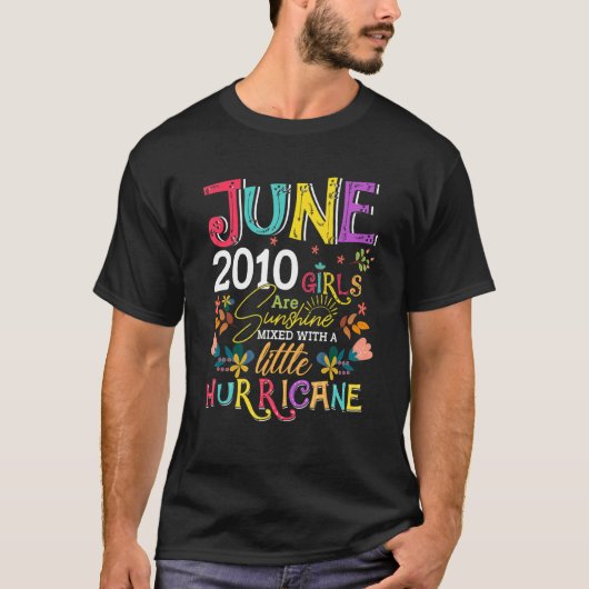 2010年6月の女の子は太陽の12歳の誕生日 Tシャツ (正面)