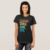 2010年6月以来12歳の伝説12誕生日V Tシャツ (正面フル)