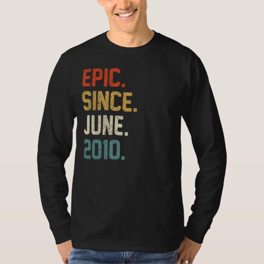 2010年6月以来12誕生日12年エピック Tシャツ (正面)