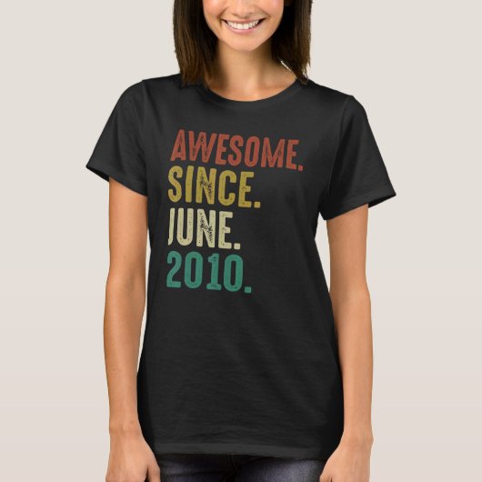 2010年6月以素晴らし降12歳誕生日 Tシャツ (正面)