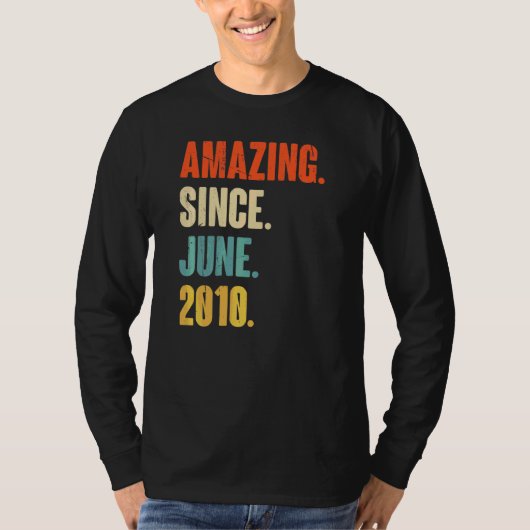 2010年6月12歳の誕生日から驚き Tシャツ (正面)