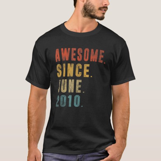 2010年6素晴らし月12日生誕生以来12歳 Tシャツ (正面)