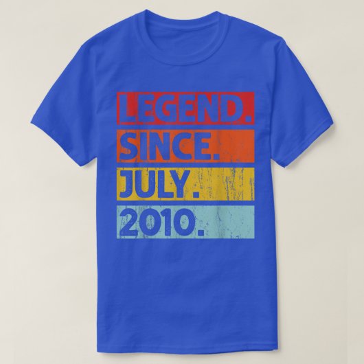 2010年7月以来12誕生日ギフト伝説12年 Tシャツ (デザイン正面)