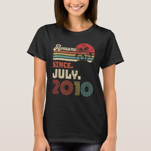 2010年7月12素晴らし日誕生日12歳 Tシャツ (正面)