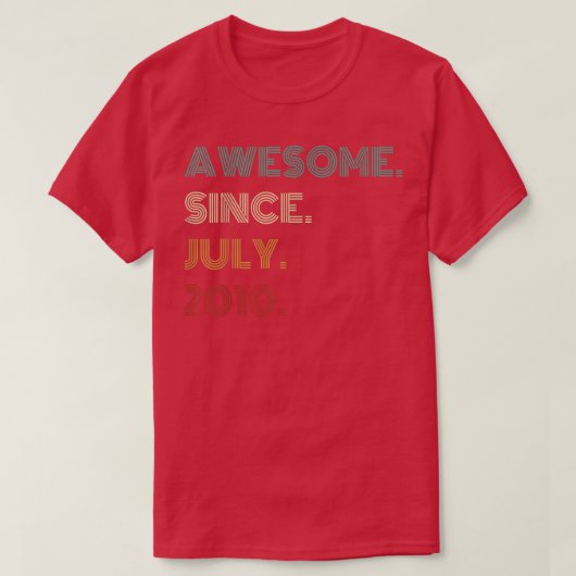 2010年7素晴らし月12誕生日以降 Tシャツ (デザイン正面)