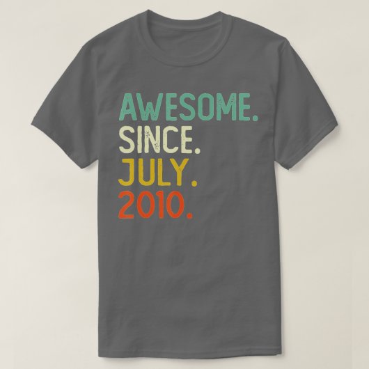 2010年7素晴らし月12誕生日以降 Tシャツ (デザイン正面)