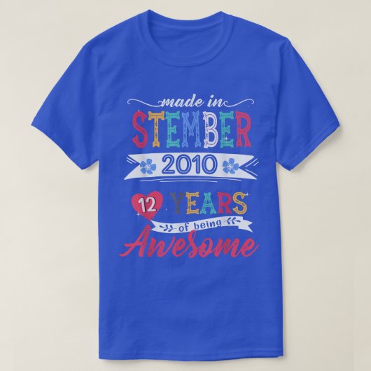 2010年9月製12歳素晴らし12 Tシャツ (デザイン正面)
