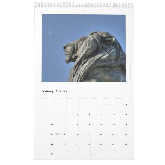 2010年:  未来は今あります カレンダー (1月 2027)