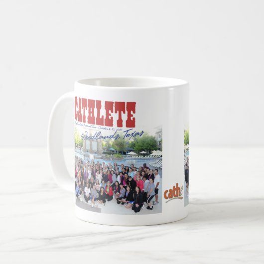 2010年Cathe旅行の森林、TXはグループのマグをつけました コーヒーマグカップ (正面左)