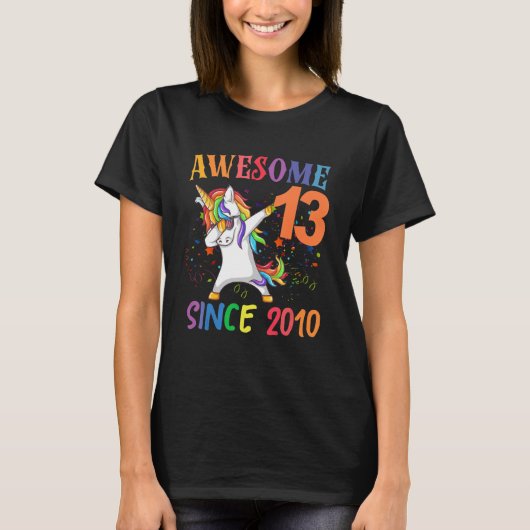 2010素晴らし年からダビング・ユニコーン13誕生日1 Tシャツ (正面)