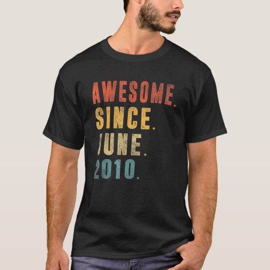 2010素晴らし年6月11誕生日11歳から Tシャツ (正面)