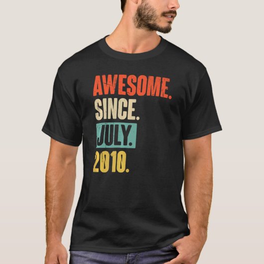 2010素晴らし年7月以来12歳12誕生日 Tシャツ (正面)