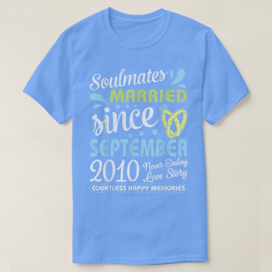 2010結婚した年9月から12年間の愛を終えない Tシャツ (デザイン正面)