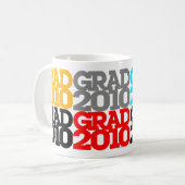 2010色のマグの卒業のクラス コーヒーマグカップ (正面左)