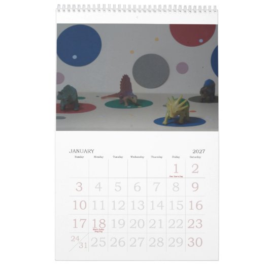 2010:恐竜の1年 カレンダー (1月 2027)