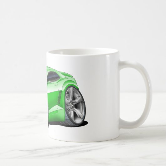 2010-11年のCamaroの緑黒い車 コーヒーマグカップ (右)