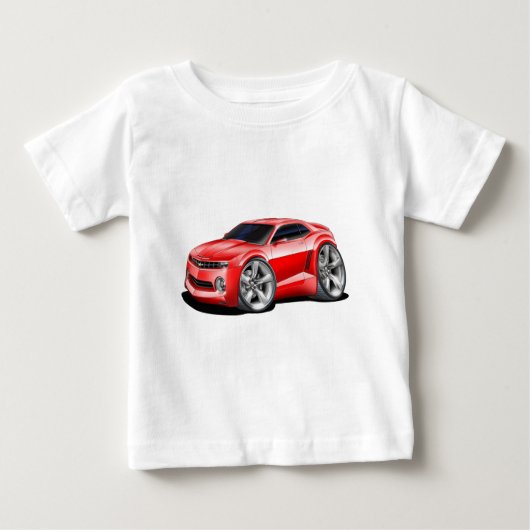 2010-11年のCamaroの赤車 ベビーTシャツ (正面)
