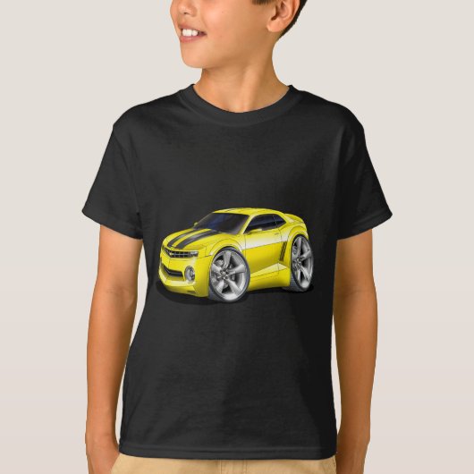 2010-11年のCamaroの黄色黒い車 Tシャツ (正面)