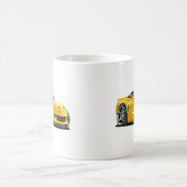 2010-12年のコルベットの黄色い車 コーヒーマグカップ (中央)