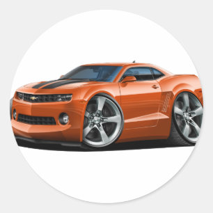 2010-12年のCamaroのオレンジ黒い車 ラウンドシール