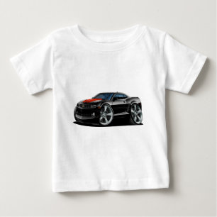 2010-12年のCamaroの黒赤い車 ベビーTシャツ