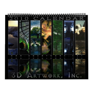 2010 3Dアートワークのカレンダー カレンダー