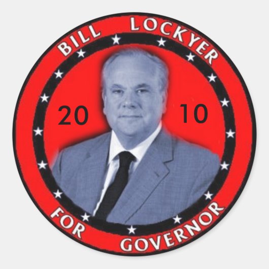 2010 Bill Lockyer Round Stickers ラウンドシール (正面)