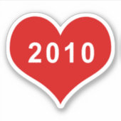 2010 Red Loveハートビニールシール シール (正面)