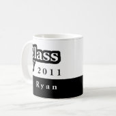 2011のマグの名前入りなクラス コーヒーマグカップ (正面左)