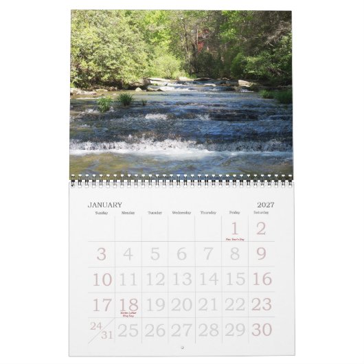 2011の景色 カレンダー (1月 2027)